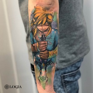 Tatuaje en el brazo manga Link 