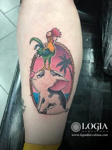 tatuaje-gemelo-cerdo-pollo-tom-logia-barcelona   