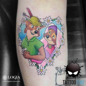 tatuaje-gemelo-robin-hood-disney-tom-logia-barcelona   