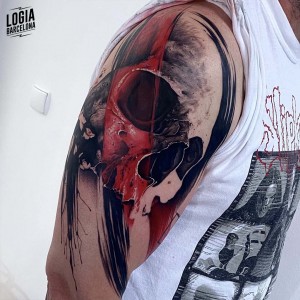 tatuaje_brazo_cañavera_tinta_roja_logiabarcelona_javier_jas      