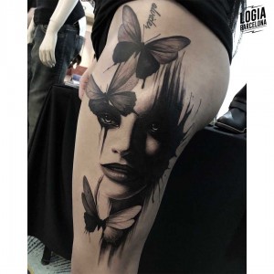 tatuaje_muslo_cara_mariposas_logiabarcelona_javier_jas      
